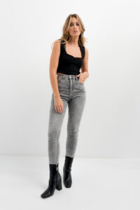 high-waisted sculpted jeans