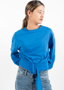 SWEAT SHIRT WITH BELT