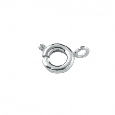 Spring rings in silver-plated metal