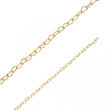 Gold-plated steel chain by the meter