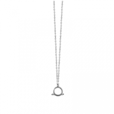 Monture pour collier 3 griffes Or gris