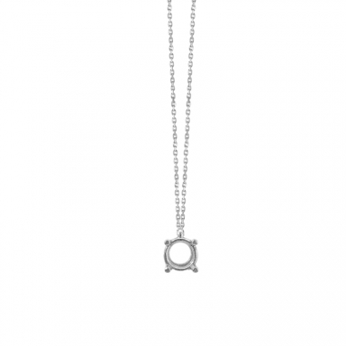 Monture pour collier 4 griffes Or gris