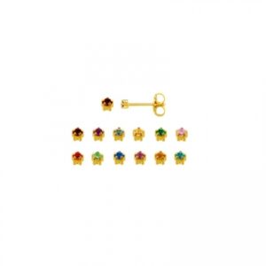 Claw-set gold ear piercing